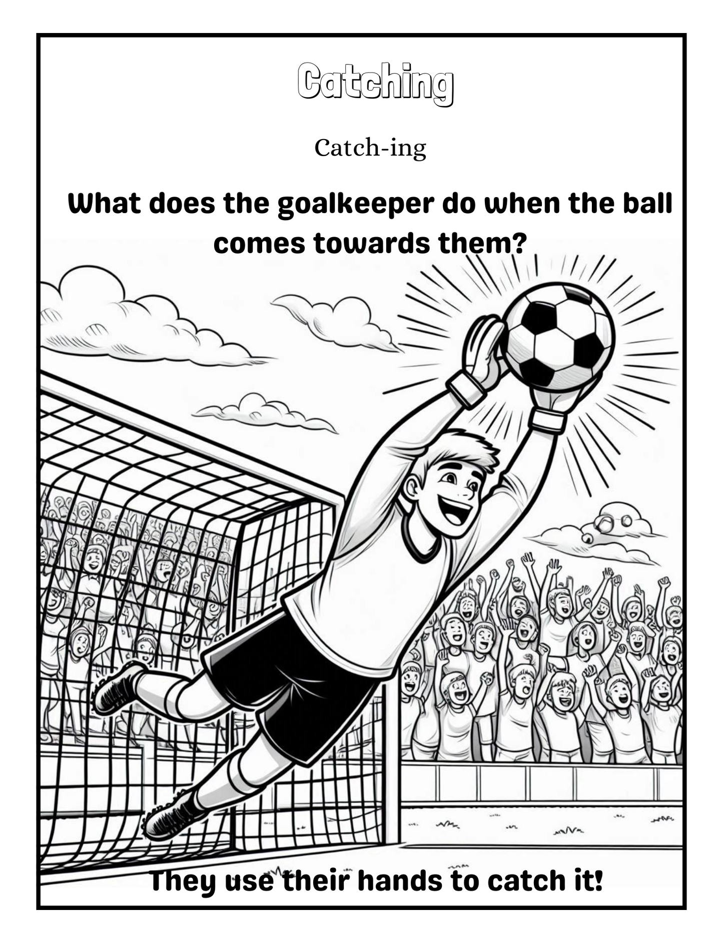 Football fun: soccer goalkeepers coloring book
