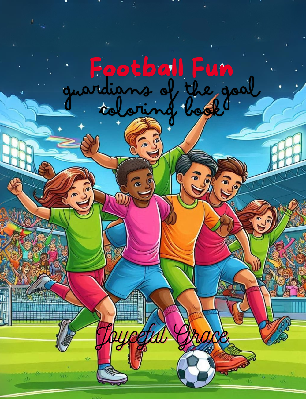 Football fun: guardians of the goal coloring book