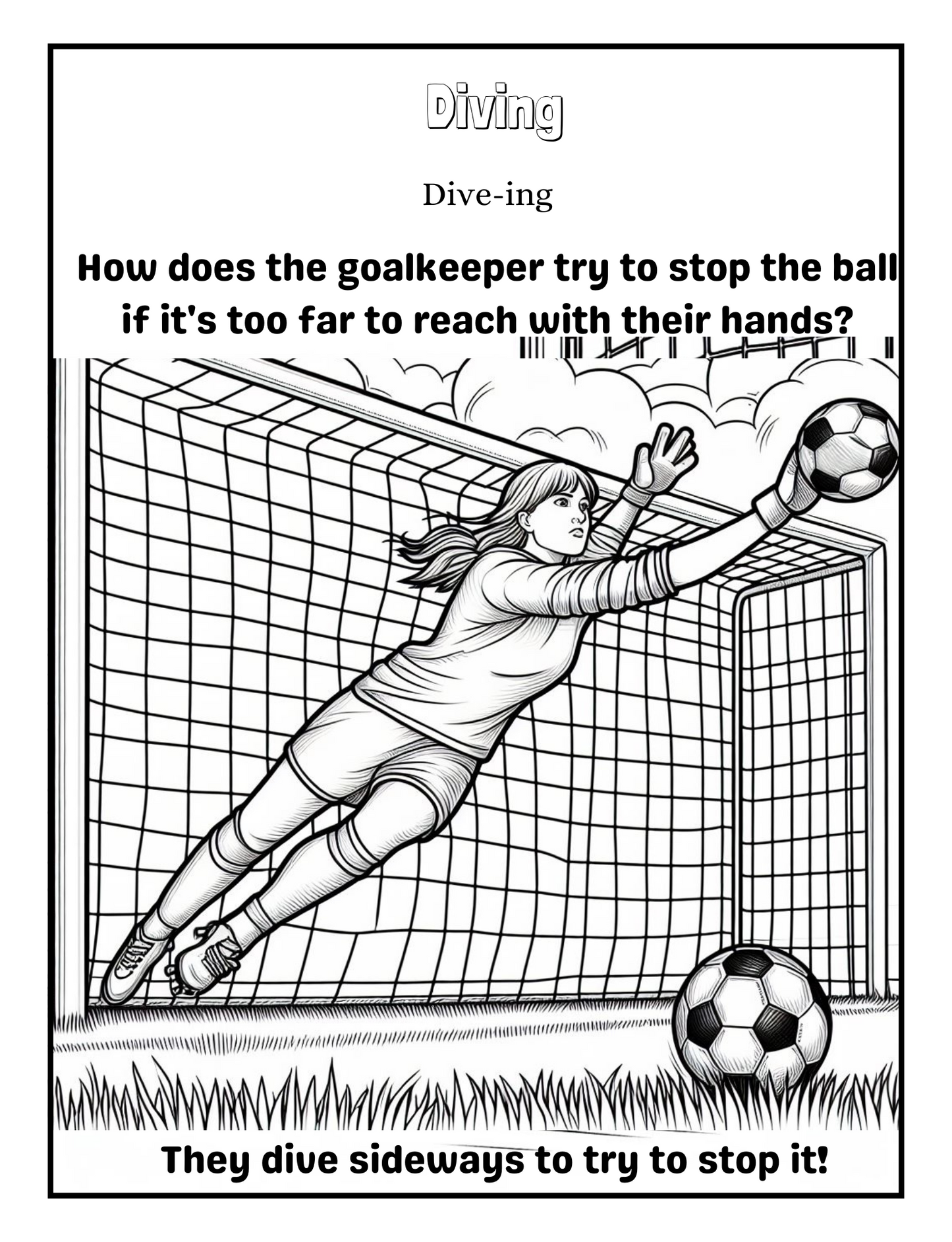 Football fun: soccer goalkeepers coloring book
