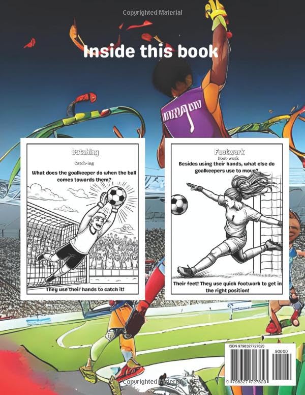 Football fun: soccer goalkeepers coloring book