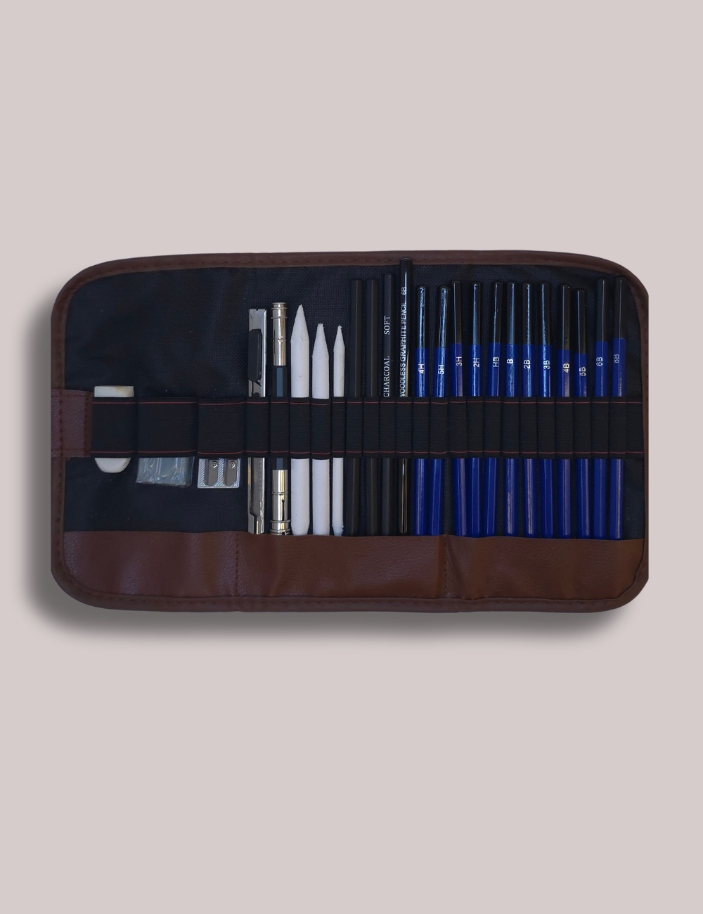 Sketching Art Set with Roll-Up Case