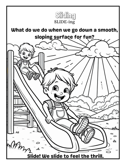Adventures in Learning: a playground school activity coloring book