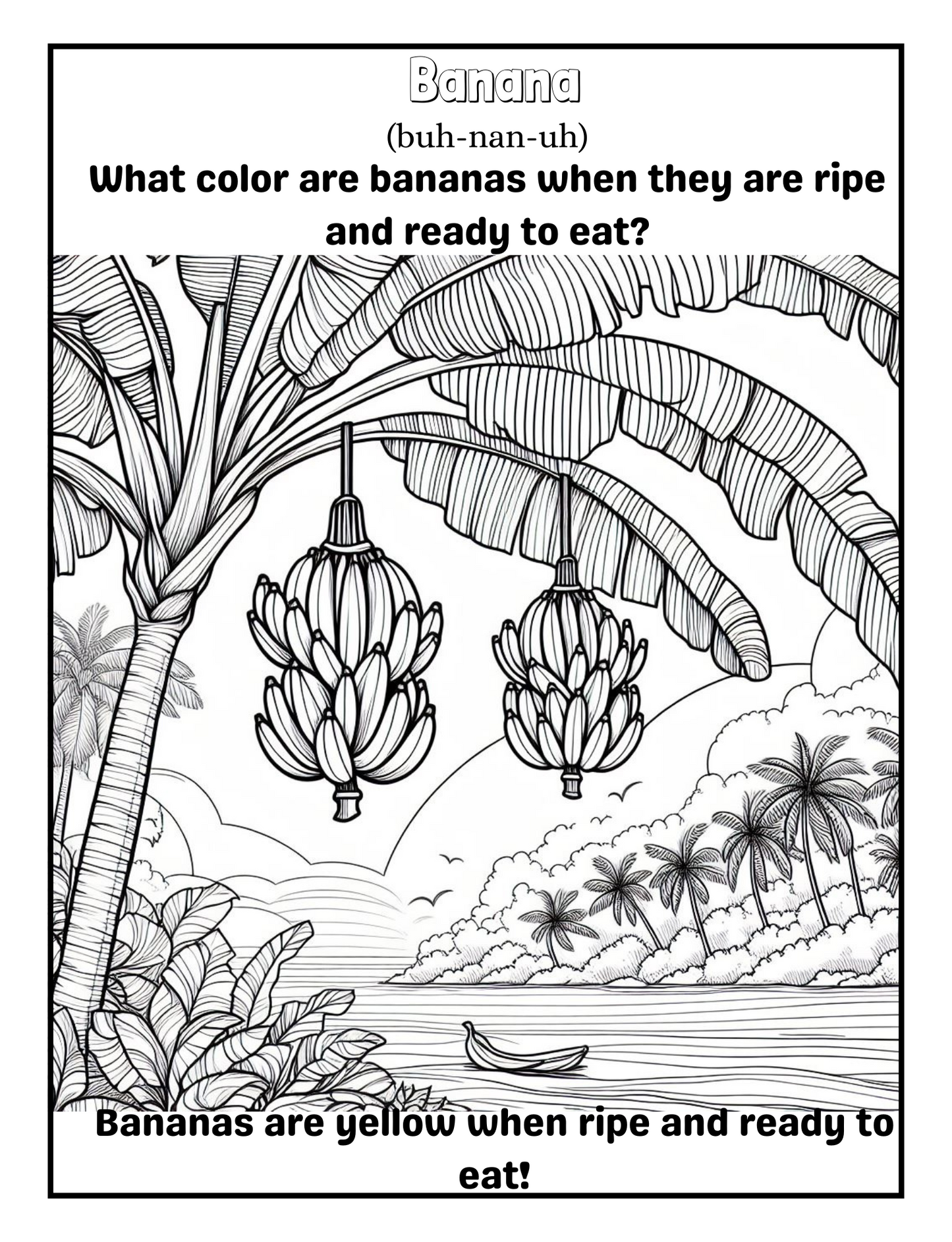 Fruitful Harvest: a coloring adventure through fruit trees